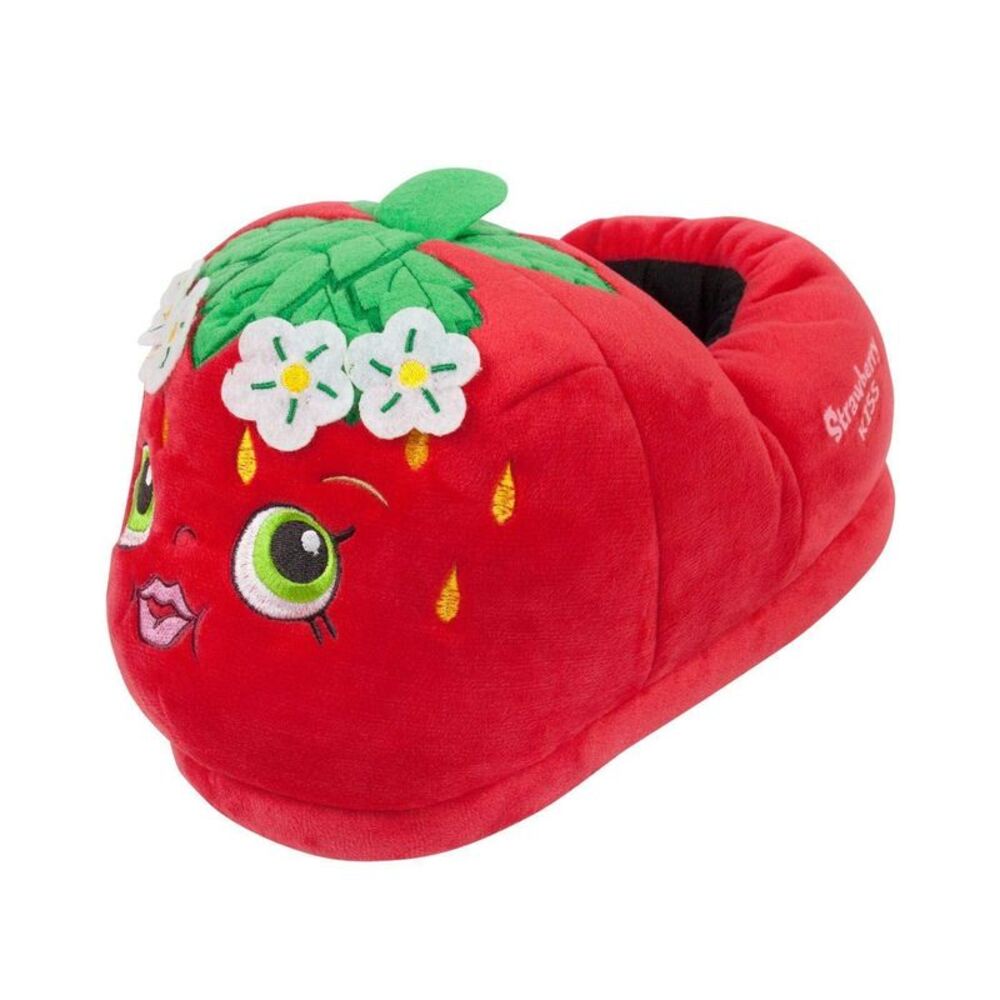 Shopkins Womens/Ladies Strawberry Kiss 3D Slippers / Red
